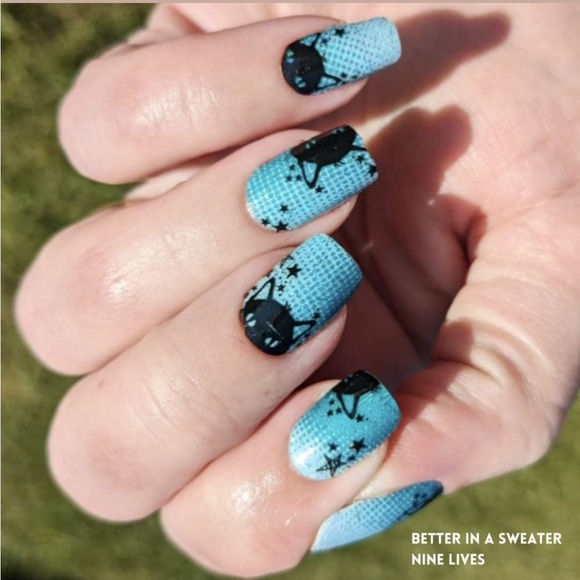 *Retired* Color Street: Nine Lives | Black Cat Halloween Clear Overlay Glitter - Picture 6 of 16